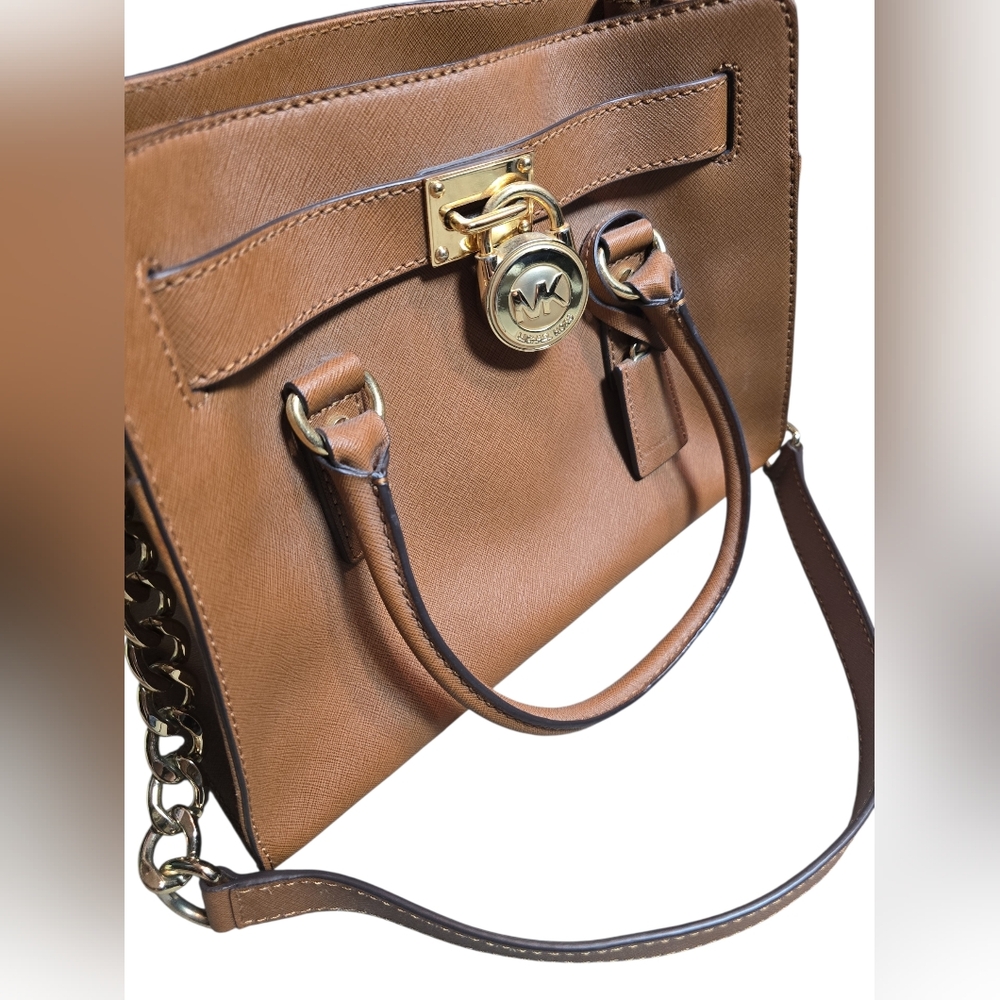 MICHAEL Michael Kors Hamilton Saffiano Leather Satchel Tote Bag Medium - Picture 3 of 8